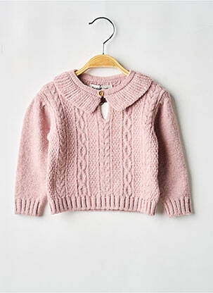 Pull coupe droite manches longues rose TOCOTO VINTAGE fille