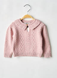 Pull coupe droite manches longues rose TOCOTO VINTAGE fille