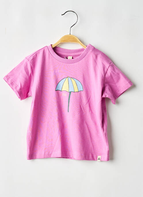 T-shirt coupe droite manches courtes rose THE NEW CHAPTER fille
