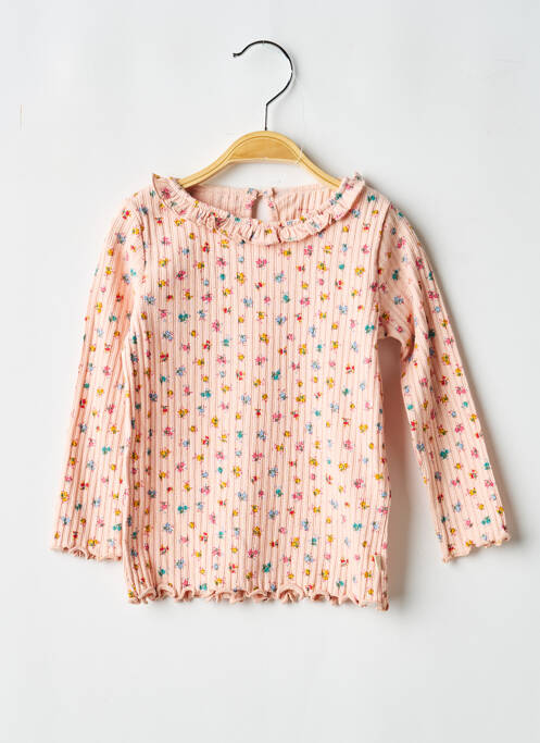 T-shirt coupe droite manches longues rose KONGES SLOJD fille