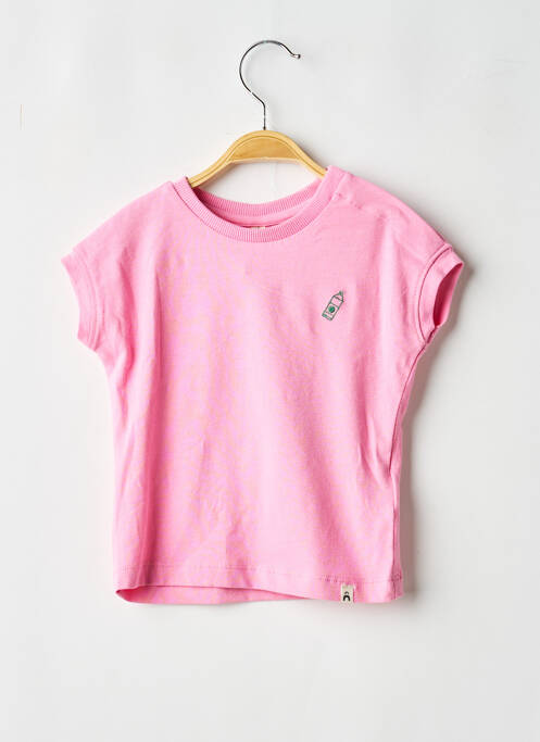 T-shirt stretch manches courtes rose THE NEW CHAPTER fille