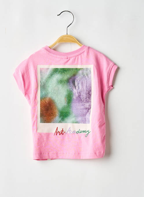 T-shirt stretch manches courtes rose THE NEW CHAPTER fille