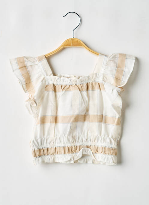 Top imprimé fantaisie sans manche beige MAYORAL fille