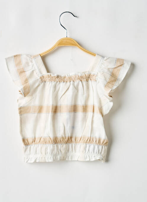 Top imprimé fantaisie sans manche beige MAYORAL fille