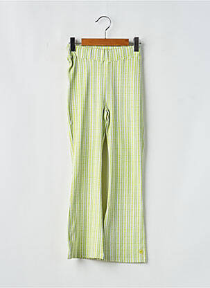 Pantalon flare imprimé fantaisie taille élastique vert QUAPI fille