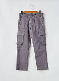 Pantalon cargo stretch taille ajustable gris LEVV LABEL garcon