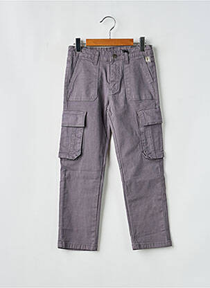 Pantalon cargo stretch taille ajustable gris LEVV LABEL garcon