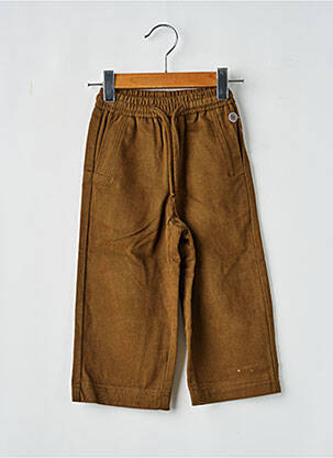 Pantalon large taille élastique marron LEVV LABEL enfant