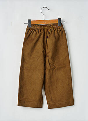 Pantalon large taille élastique marron LEVV LABEL enfant
