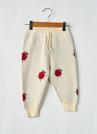 Pantalon droit resserrée sur le bas taille élastique beige KONGES SLOJD fille