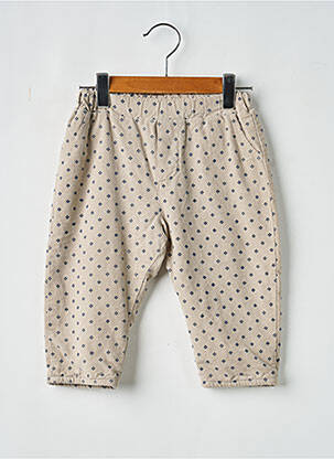 Pantalon droit taille élastique taille élastique beige COZMO enfant