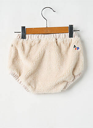 Short coupe droite taille élastique beige ARSENE ET LES PIPELETTES enfant