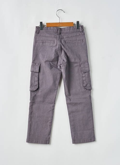 Pantalon cargo stretch taille ajustable gris LEVV LABEL garcon