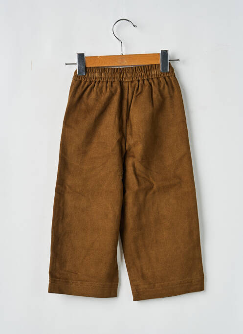 Pantalon large taille élastique marron LEVV LABEL enfant