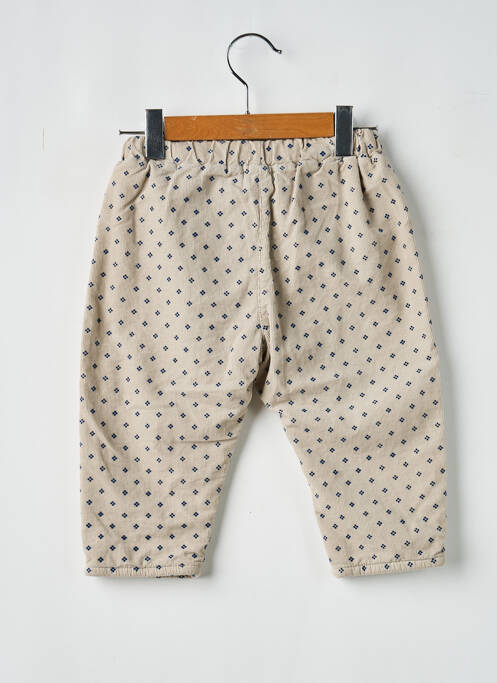 Pantalon droit taille élastique taille élastique beige COZMO enfant