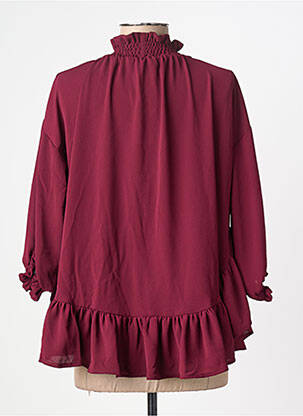 Top tissage crêpe manches longues violet YOU UDRESS femme