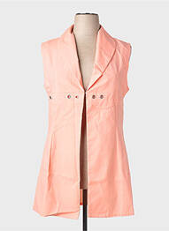 Veste casual col chemisier orange MULTIPLES femme