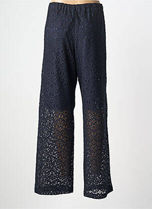 Pantalon droit taille élastique taille normale bleu MULTIPLES femme