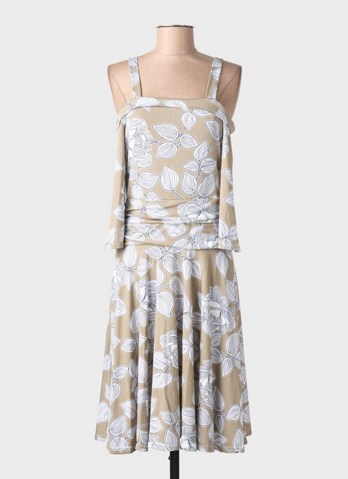 Robe mi-longue manches 3/4 manches 3/4 vert MULTIPLES femme