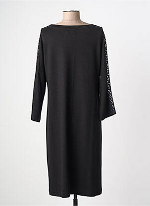 Robe mi-longue manches longues manches longues noir CECIL femme