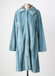 Robe de chambre col chemisier bleu PASTUNETTE femme
