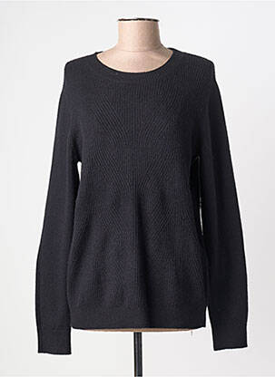 Pull col rond manches longues noir CECIL femme