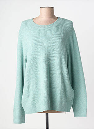 Pull col rond manches longues vert CECIL femme