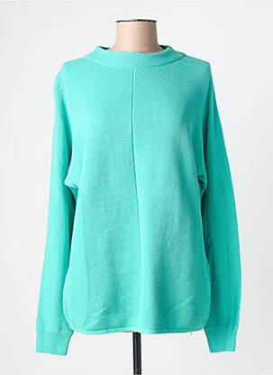 Pull coupe droite manches longues vert CECIL femme