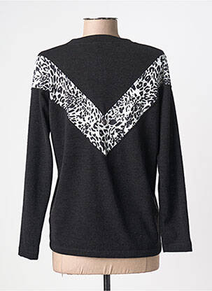Pull coupe cintrée manches longues noir MALOKA femme