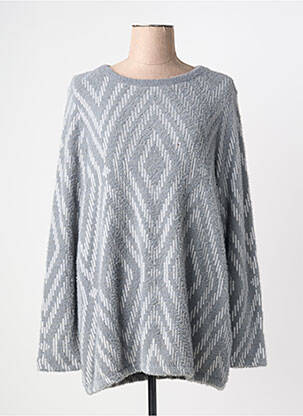 Pull coupe droite manches longues gris CECIL femme