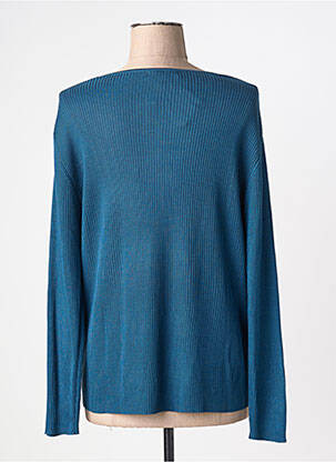 Top coupe cintrée manches longues bleu J & W femme