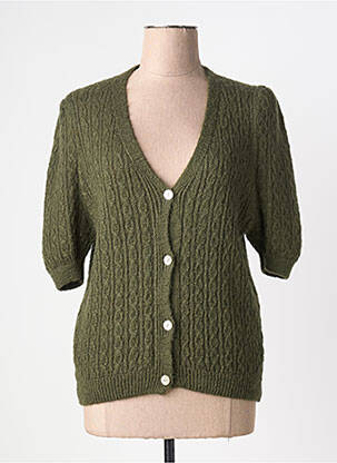 Gilet manches courtes coupe cintrée vert GIULIA NOTTE femme