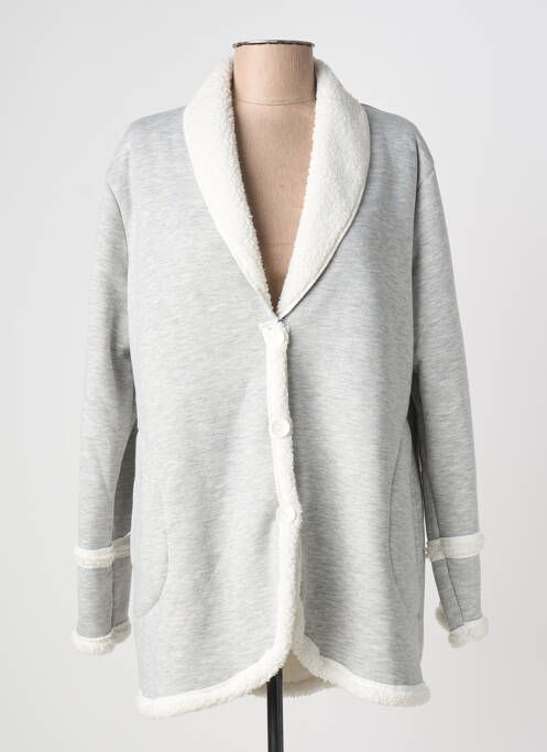 Robe de chambre poches gris MASSANA femme