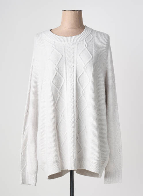 Pull col rond manches longues gris CECIL femme