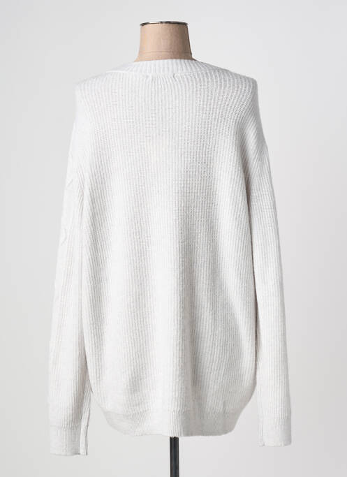 Pull col rond manches longues gris CECIL femme