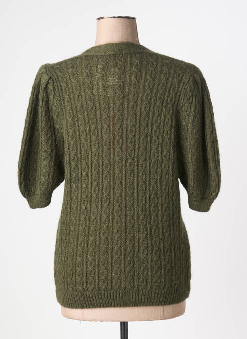 Gilet manches courtes col v vert GIULIA NOTTE femme
