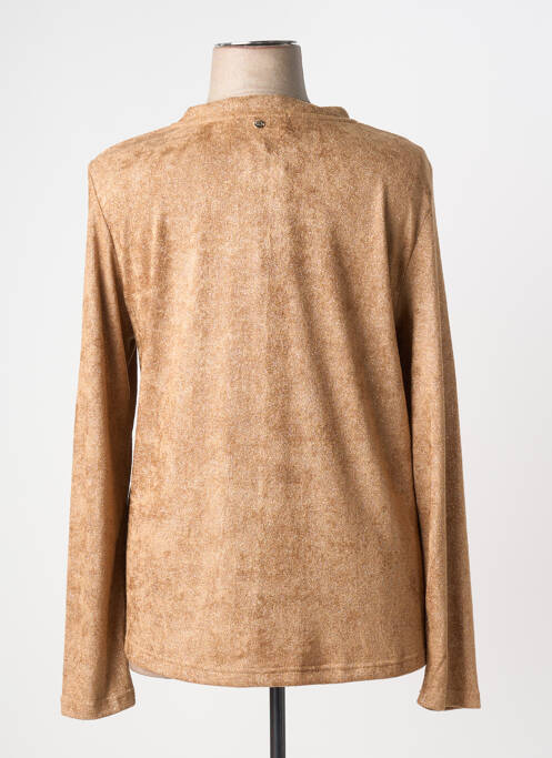 Pull col v manches longues beige FRED SABATIER femme