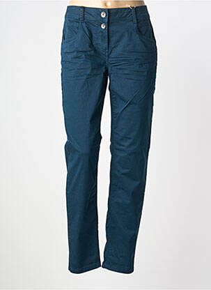 Pantalon slim tissage popeline taille normale bleu CECIL femme