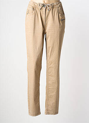 Pantalon droit stretch taille normale beige CECIL femme