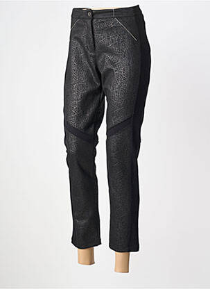 Pantalon 7/8 stretch taille normale noir MALOKA femme