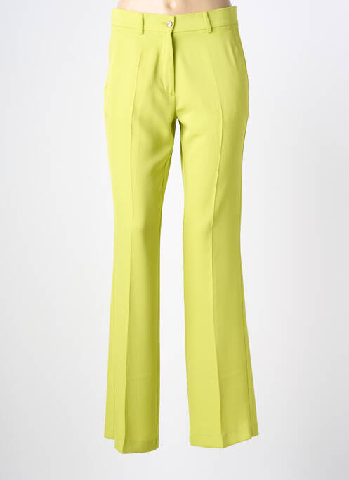 Pantalon droit tissage popeline taille normale vert LCDN femme