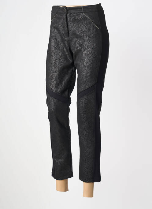 Pantalon 7/8 stretch taille normale noir MALOKA femme