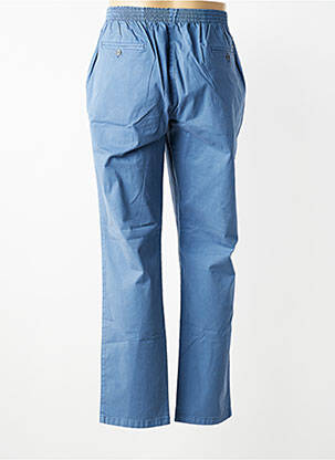 Pantalon chino tissage popeline taille normale bleu LCDN homme