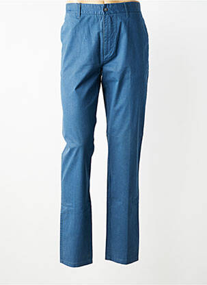 Pantalon chino tissage popeline taille normale bleu LCDN homme