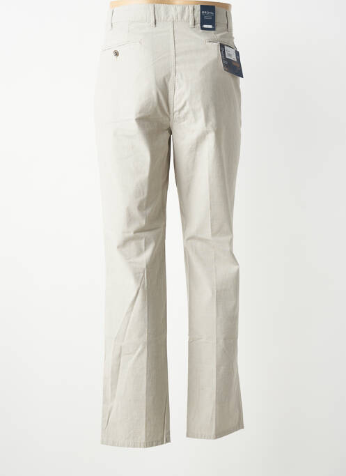 Pantalon chino tissage popeline taille normale beige BRÜHL homme