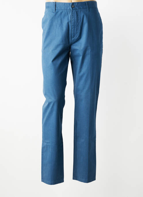 Pantalon chino tissage popeline taille normale bleu LCDN homme
