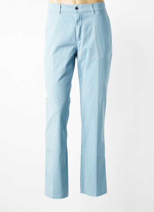 Pantalon chino tissage popeline taille normale bleu LCDN homme