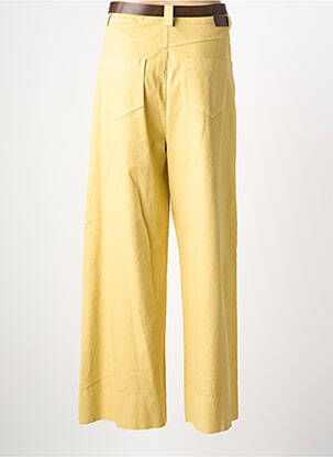 Pantalon large fermeture zippée sous rabat boutonné taille normale jaune FLIRT femme