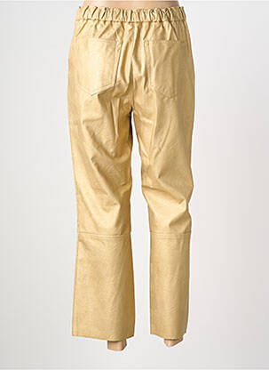 Pantalon droit taille élastique taille normale or FIVE femme