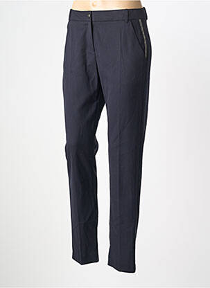 Pantalon slim tissage popeline taille normale bleu IKKS femme